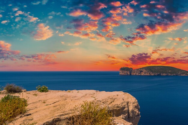 landscape coast capo caccia sardinia sunset_611712 1447